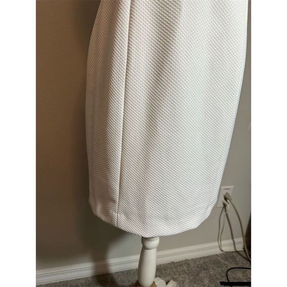 Pappagallo White Gold Embroidered Sleeveless Shift Dress One Size - Picture 5 of 12